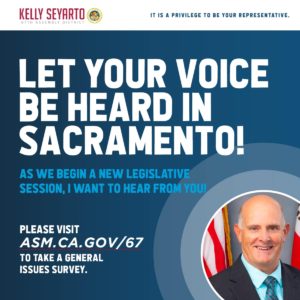 Kelly Seyarto seeks legislation ideas